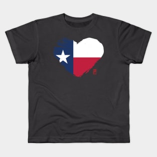 U.S. State - I Love Texas - Texas Flag Kids T-Shirt